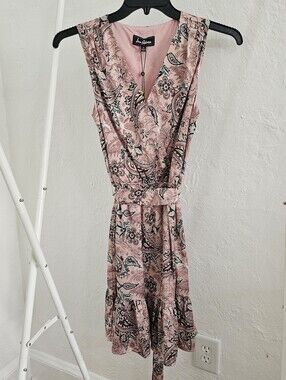 Sam Edelman Pink Paisley Wrap Midi Dress